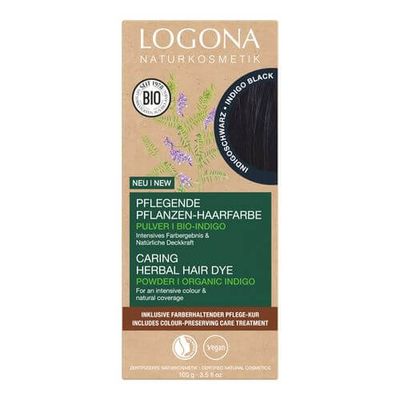 Logona Pflanzen-Haarfarbe Pulver Indigoschwarz